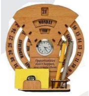 Rotating Calendar for Office Desk and Executive Table Display, Creative Date Utility Gift for Corporate Gifting, Branding and Daily Professional Use